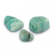 Naturstein Nugget Perlen Amazonit 7-11mm Turquoise green
